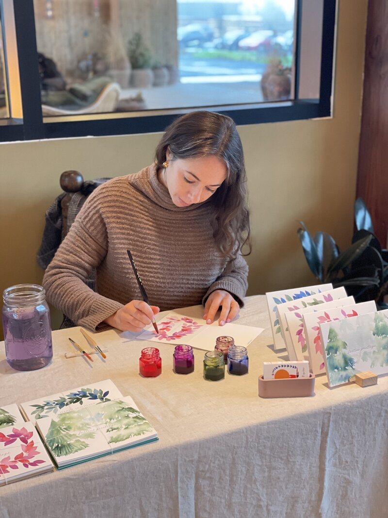 Jaime at a holiday brand activation for Auberge Resorts