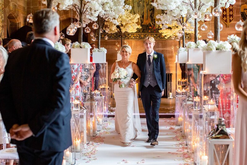 bride walking down the aisle