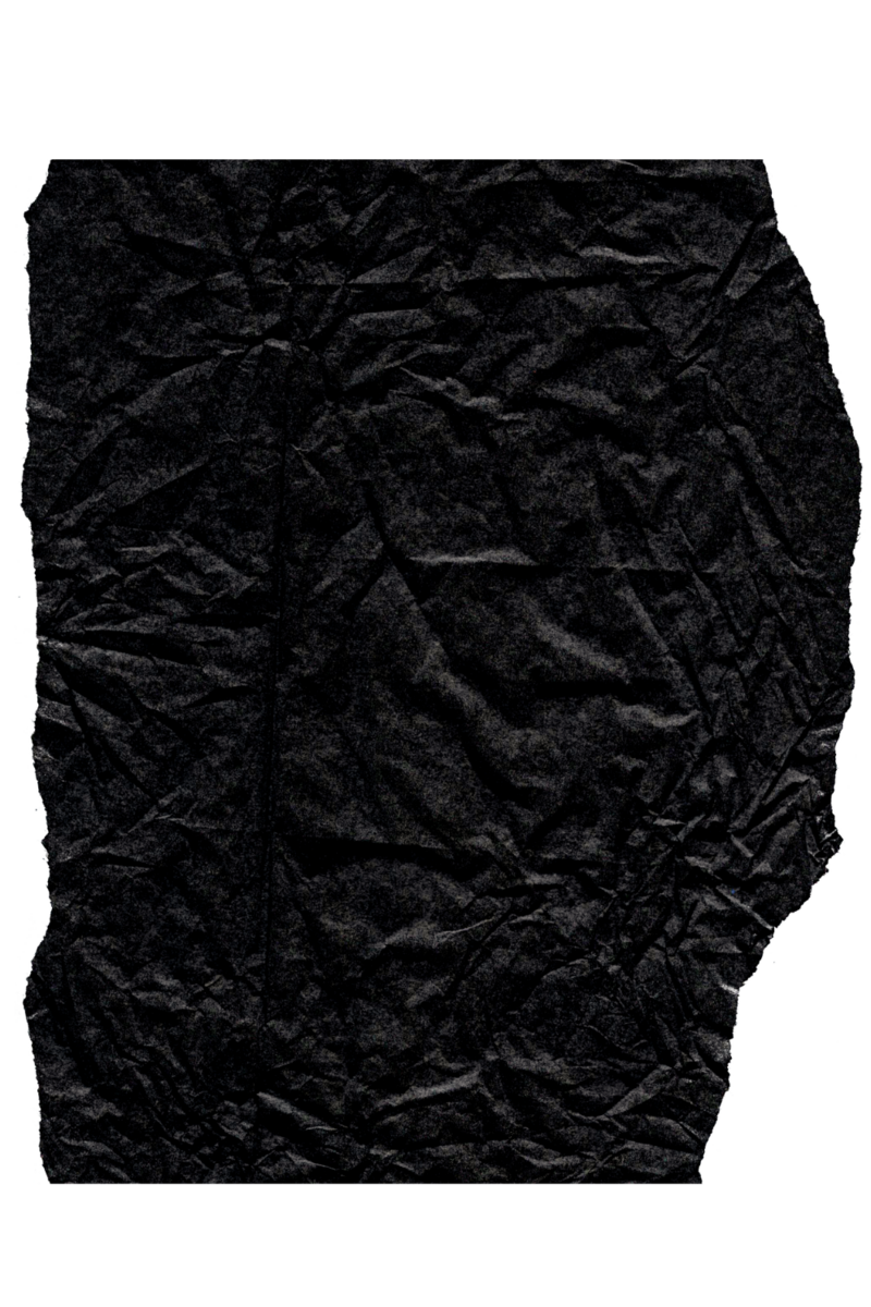 Ripped black piece of paper