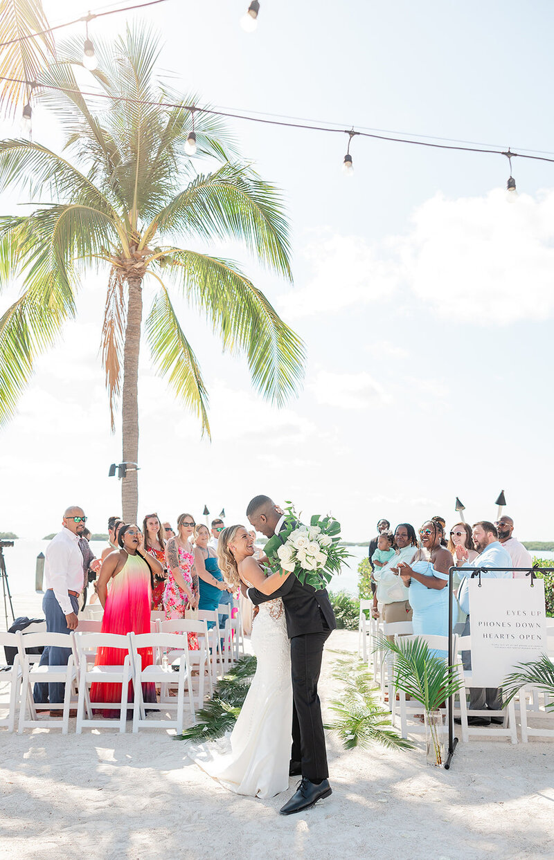 Beachfront Wedding Venue at Islamorada Florida by Light and Airy Wedding Photographer