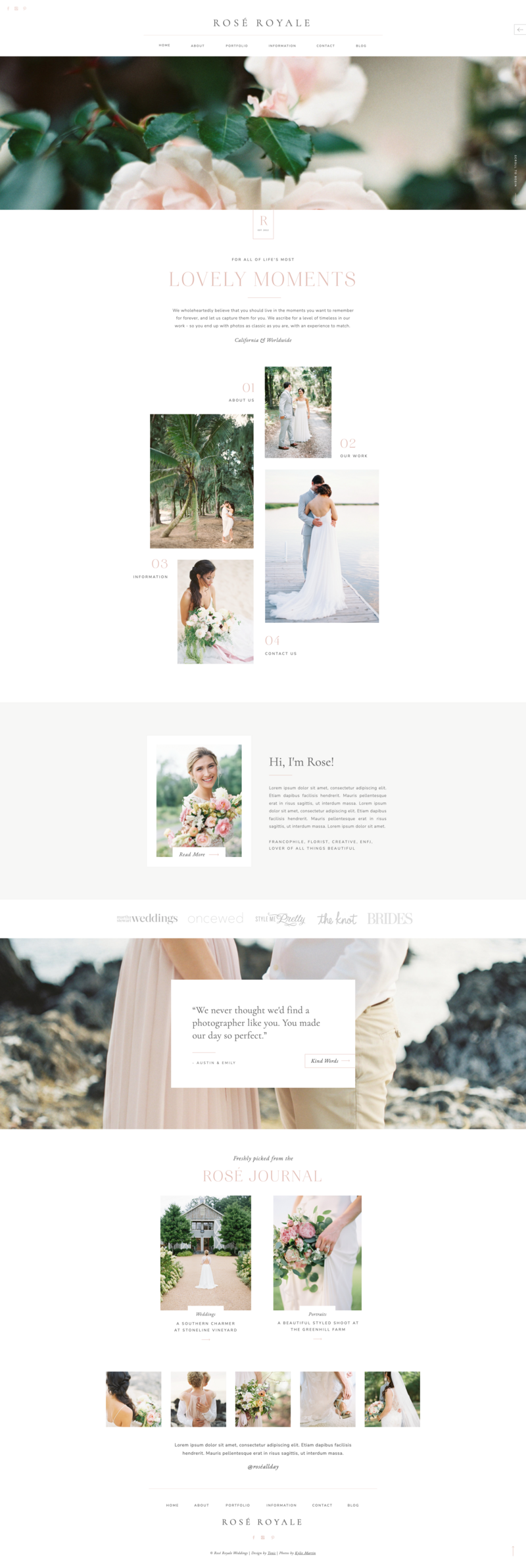 a mockup of a neutral and stylish Showit template