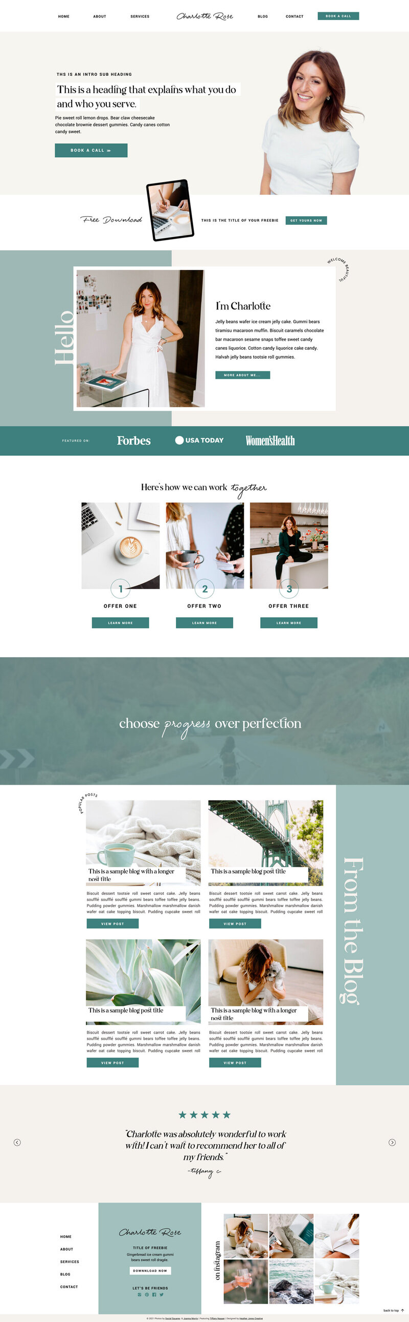 Showit Templates |  Heather Jones Creative | Simone