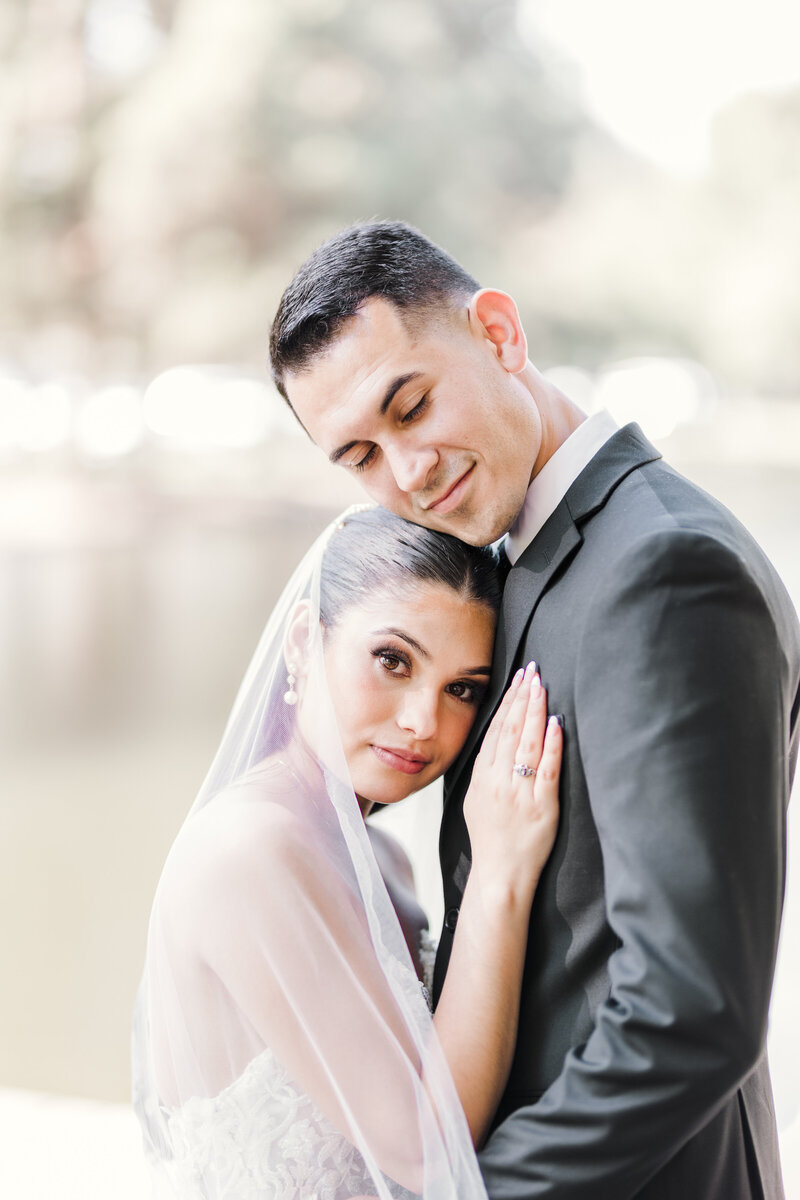 wedding couple portraits at Yorba Regional Park