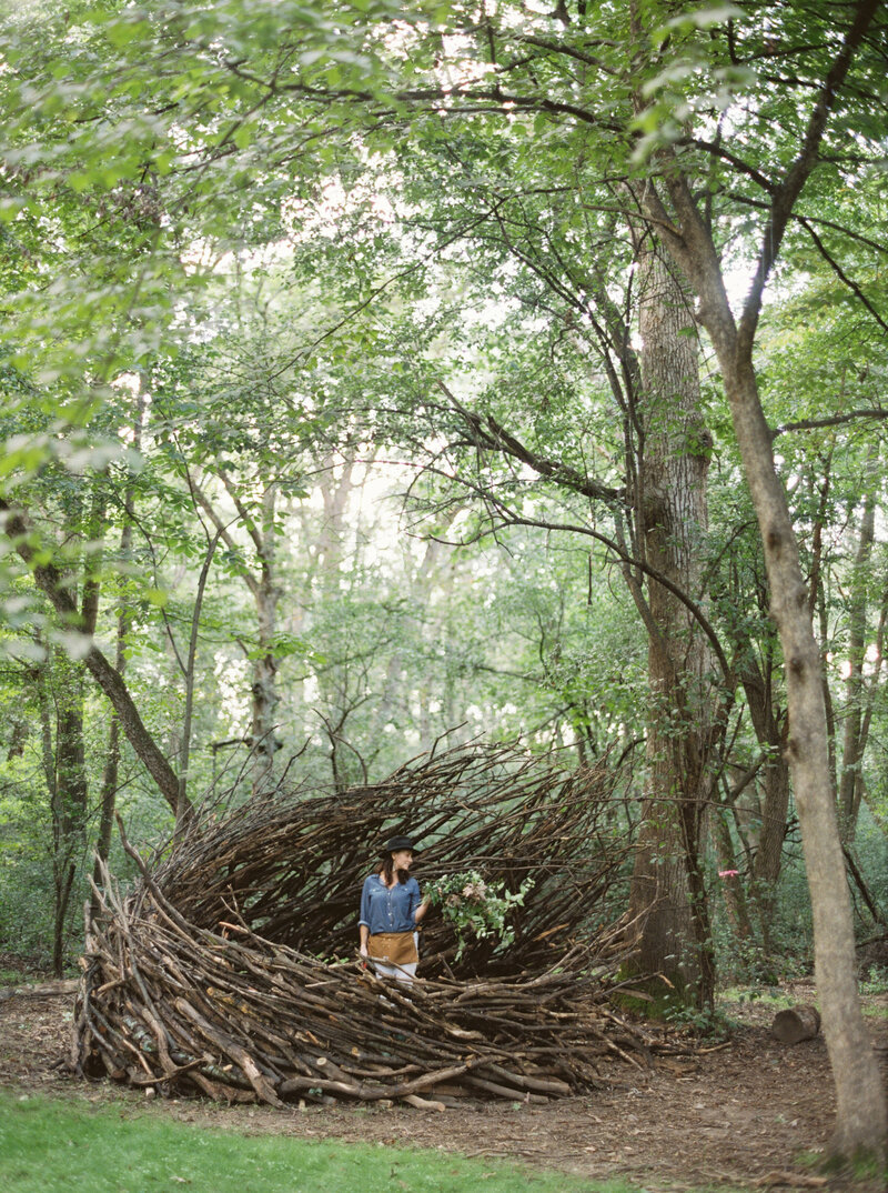 giant nest art installation- florist photography in madison wisconsin