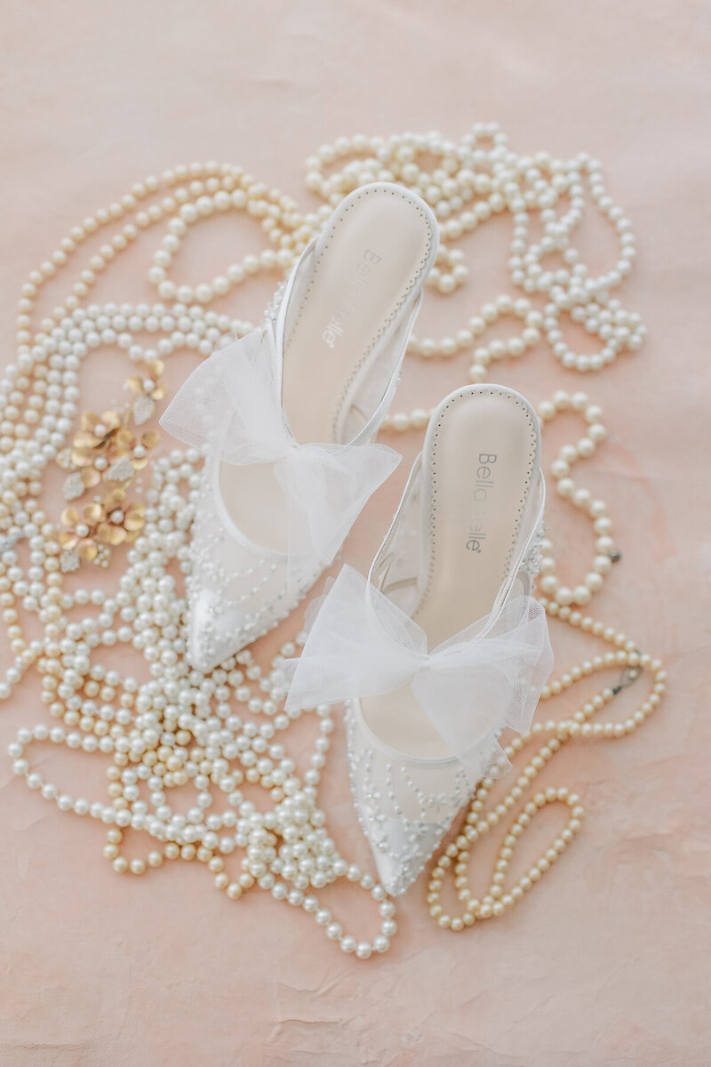 Wedding details with Jimmy Choo heels.