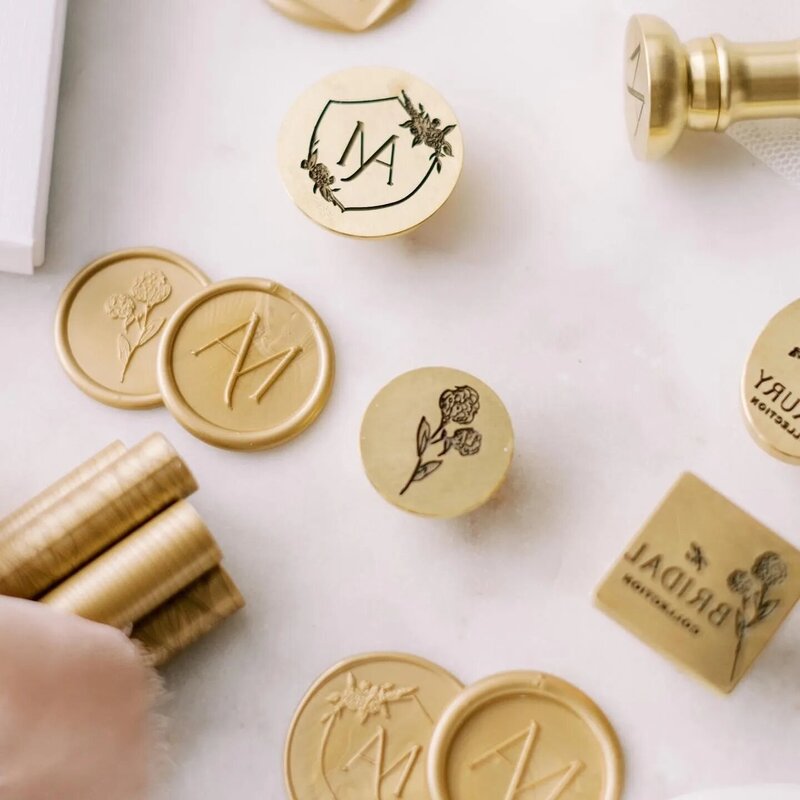 Bespoke wax stamps created for Anne-Marie Designs jewellery collections