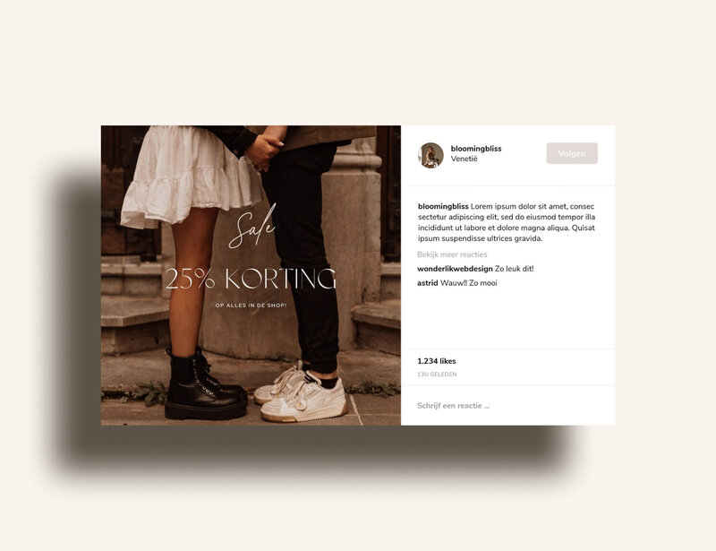 Boho Instagram post templates voor fotografen