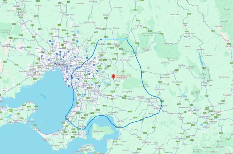 Service area map of melbourne