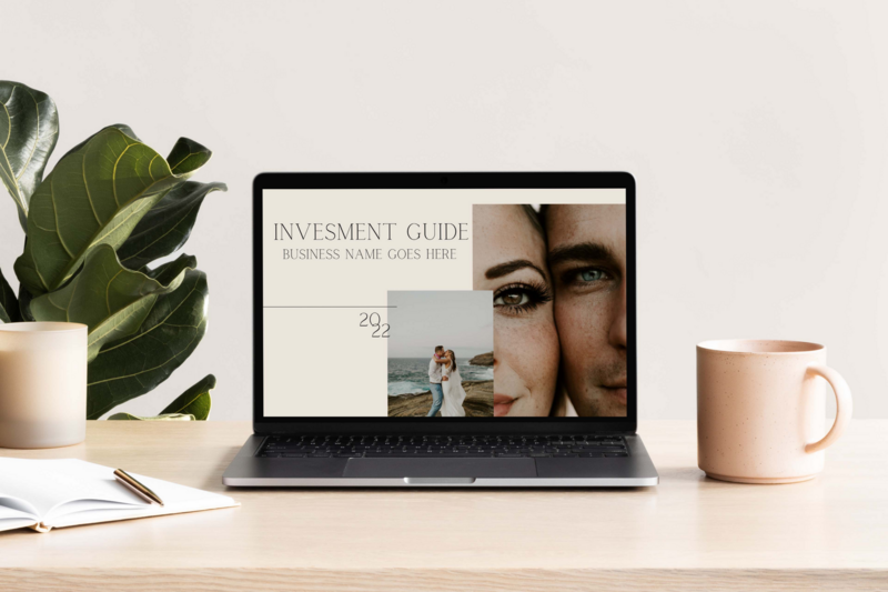 wedding investment website mockup