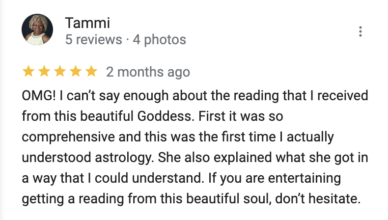 Kanacia James at Solstar Blueprint  Astrology Reading Review  by Tammi