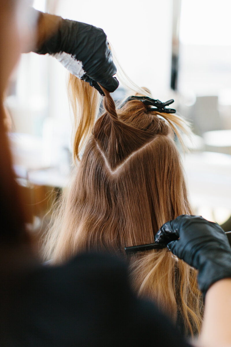 The Beauty Inn Newport RI hair salon balayage