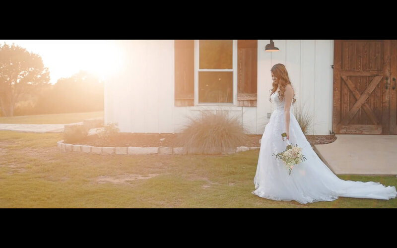bride walks to first look on wedding day