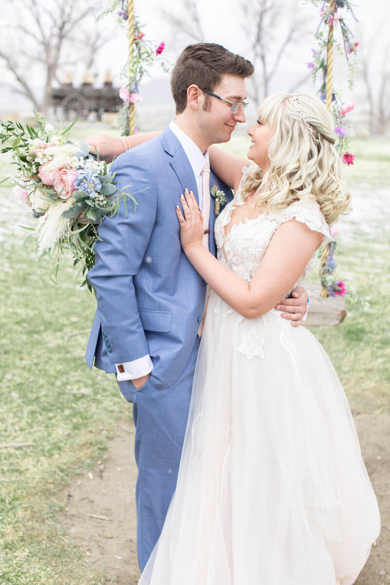 couple wedding photographs at camelot ranch events