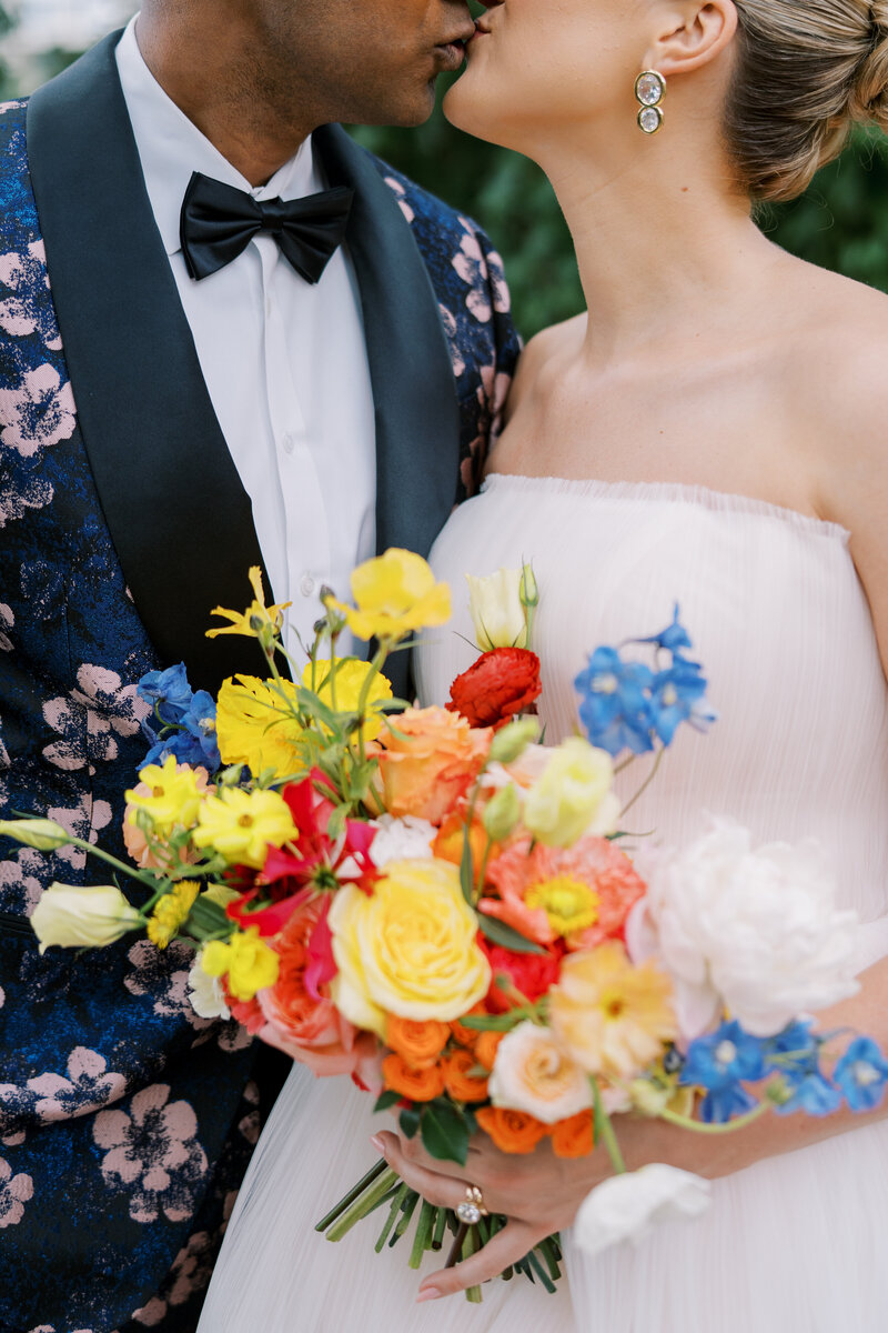 colorful bridal bouquet, studio fleurette, minneapolis mn hotel wedding
