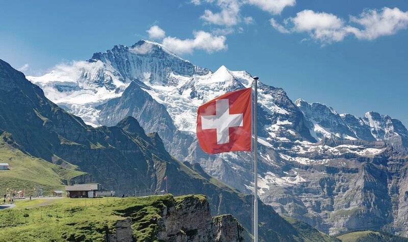 VIew of Alps in Switzerland