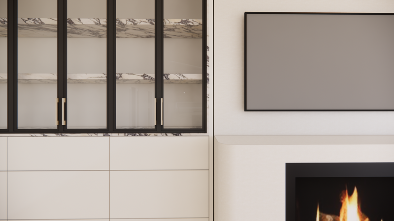 white and black kitchen