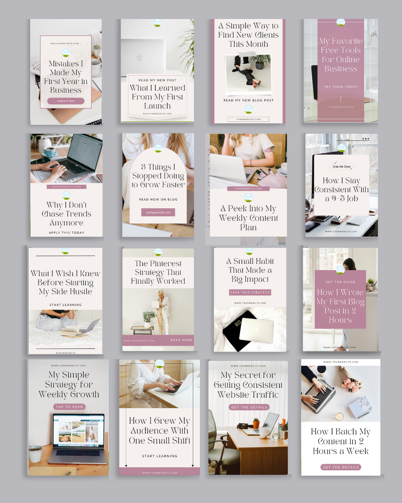 Pinterest 3 - soft storytelling mauve