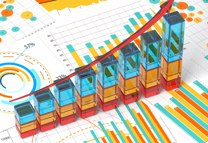 A collection of various data graphs and charts show positive growth. Redacted, Marketing Strategist & Copywriter, shares how your femtech startup can create a winning email marketing strategy.