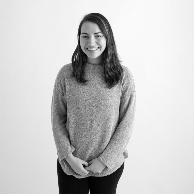 Natural black and white portrait of a woman before makeup application.