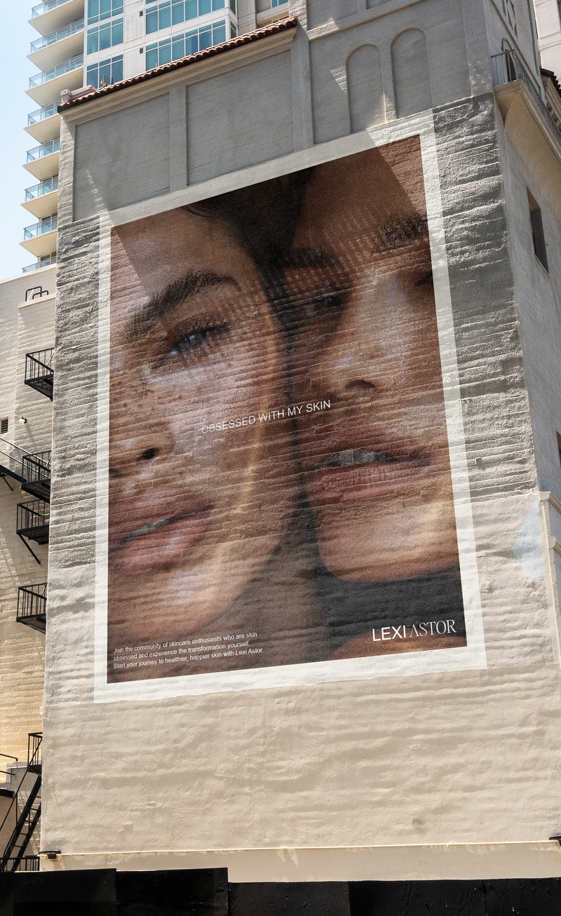 Coastal skincare brand logo mockup