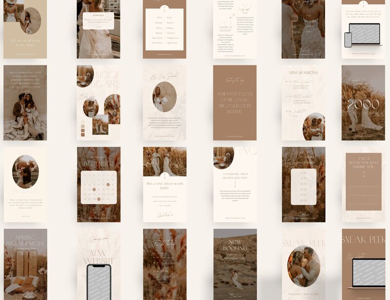 Boho Instagram templates for photographers Honey Seed 19