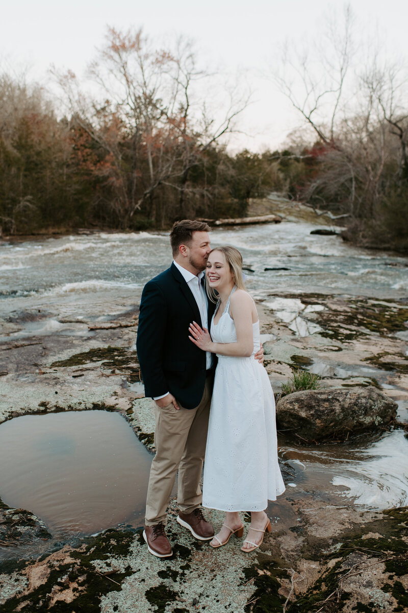 Richmond engagement photos at the Mill at Fine Creek wedding venue