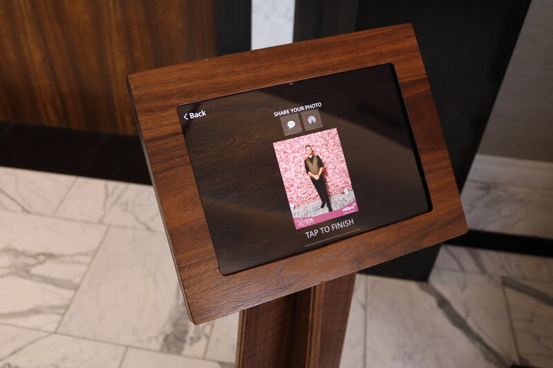 A sharing kiosk where guests can retrieve their photos after using the studio beam photo booth.