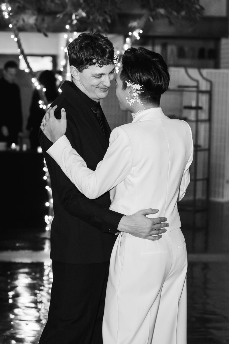 Wedding couple dancing