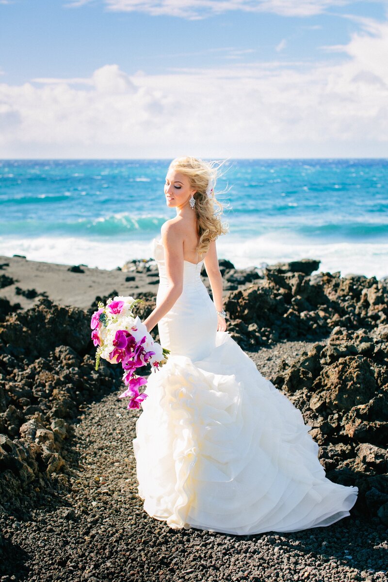Black Sand Beach Wedding on Hawaii Island by The Chapter of Love