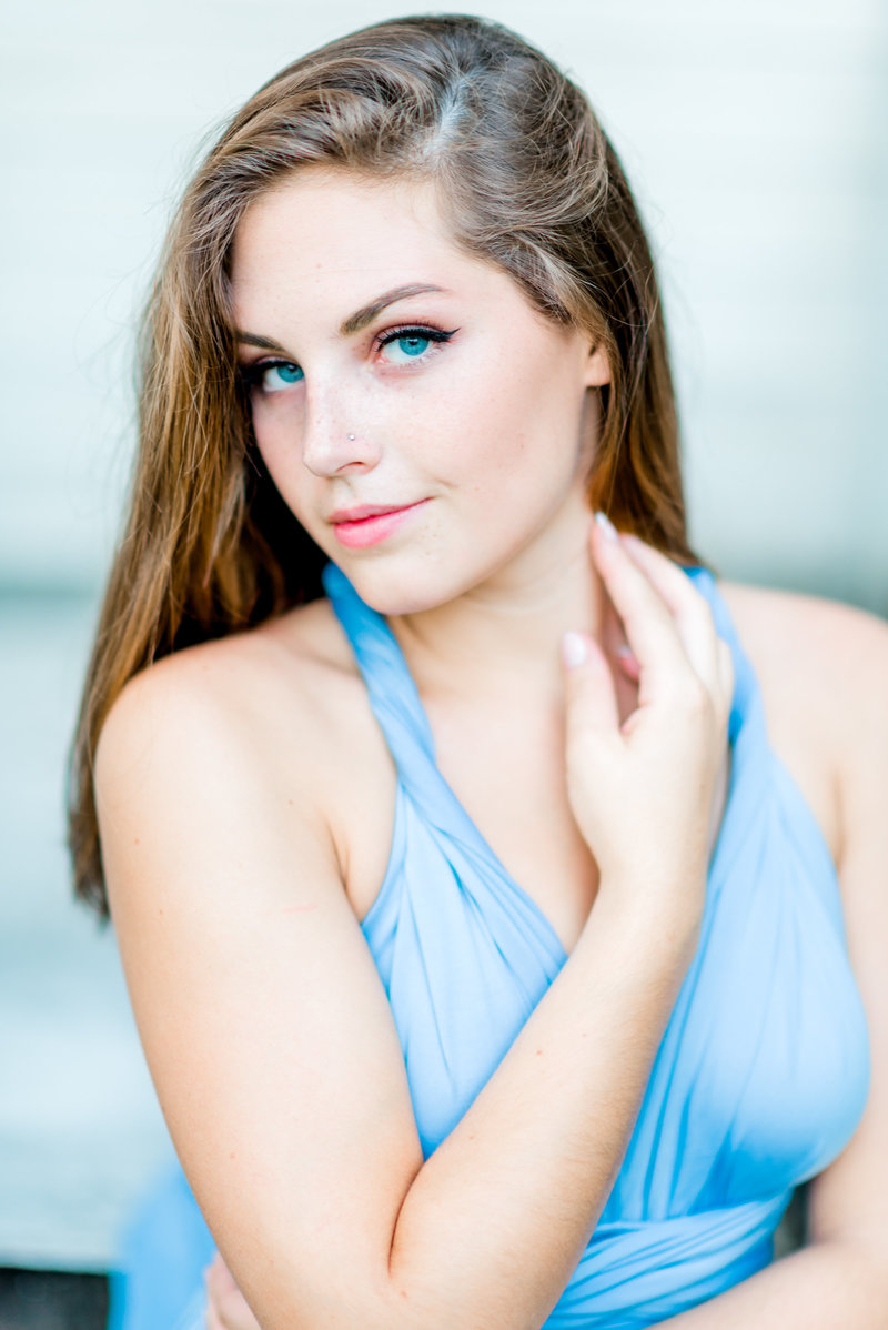beach senior photos in traverse city michigan