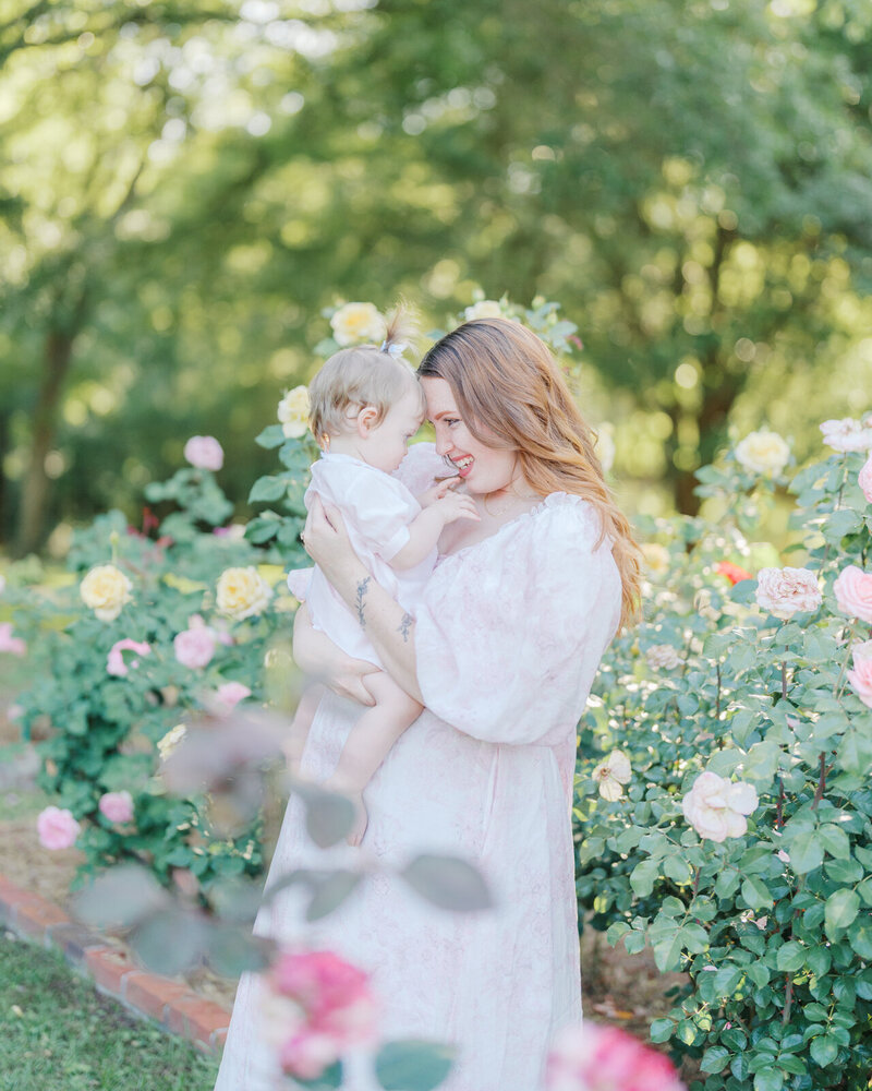 Motherhood Portraits in Rose Garden