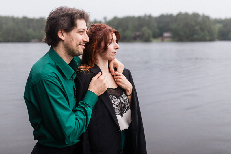 09_Eagle_River_Wisconsin_Lake_Cabin_Rainy_Engagement_Photos_Motorcycles_Harley_Davidson_James_ Stokes_Photograhy_WI.24