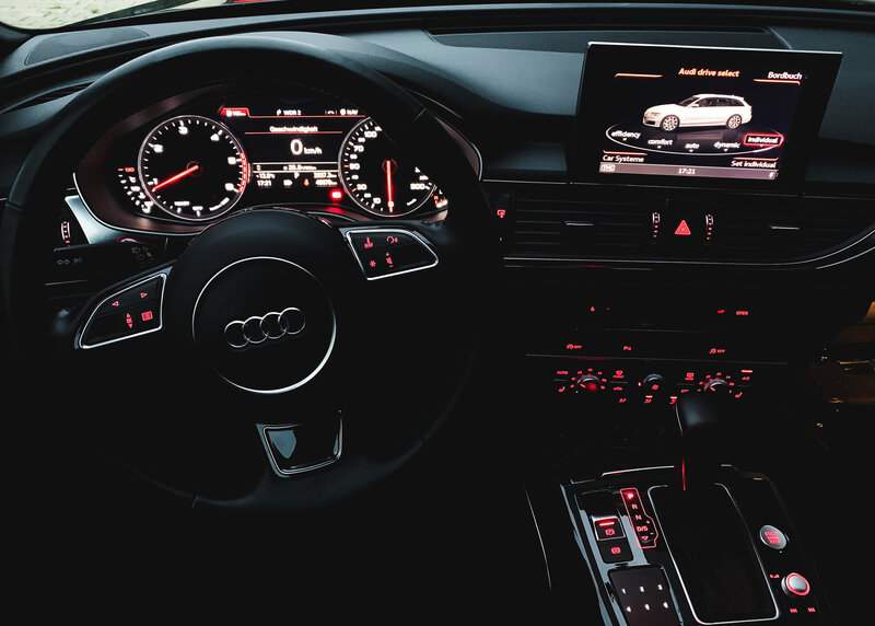 Audi dashboard and interior