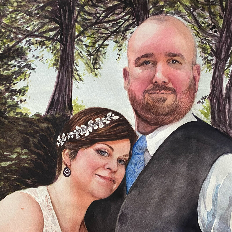 Portrait of a married couple. 