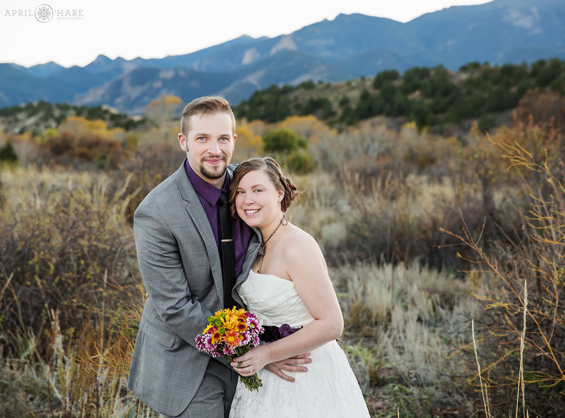 Fall wedding at Garden of the Gods Colorado Springs