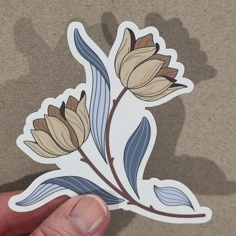 Add a bit of natural charm to your world with this beautiful arts and crafts inspired floral sticker. Crafted from high-quality vinyl with a weatherproof, scratch-resistant finish, it’s perfect for both indoor and outdoor use. Stick it to your laptop, journal, toolbox, or drink bottle—this durable little sticker will hold strong while showing off your love of nature and beautifully detailed design.