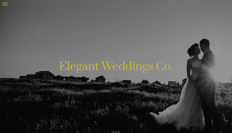 Home slideshow mobile Elegant Weddings Showit website The Template Emporium