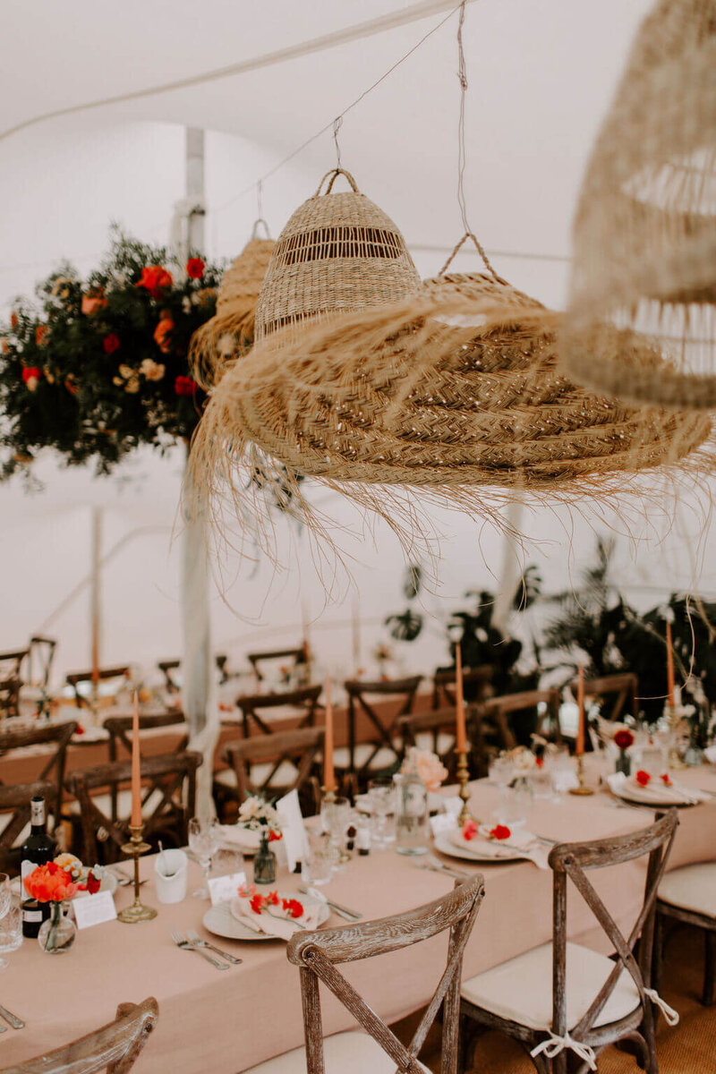 RATTON LAMPSHADE MARQUEE WEDDING