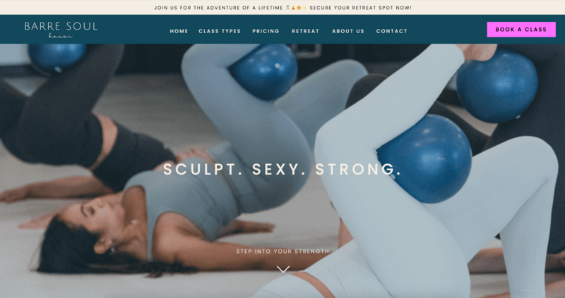 Custom web design for wedding planner on laptop screen