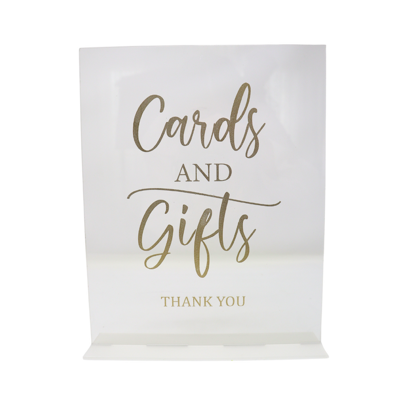 EVA Cards & Gifts, Square Acrylic Gold Writing