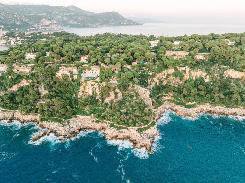 St Jean Cap Ferrat Drone View during the pre-wedding photoshoot
