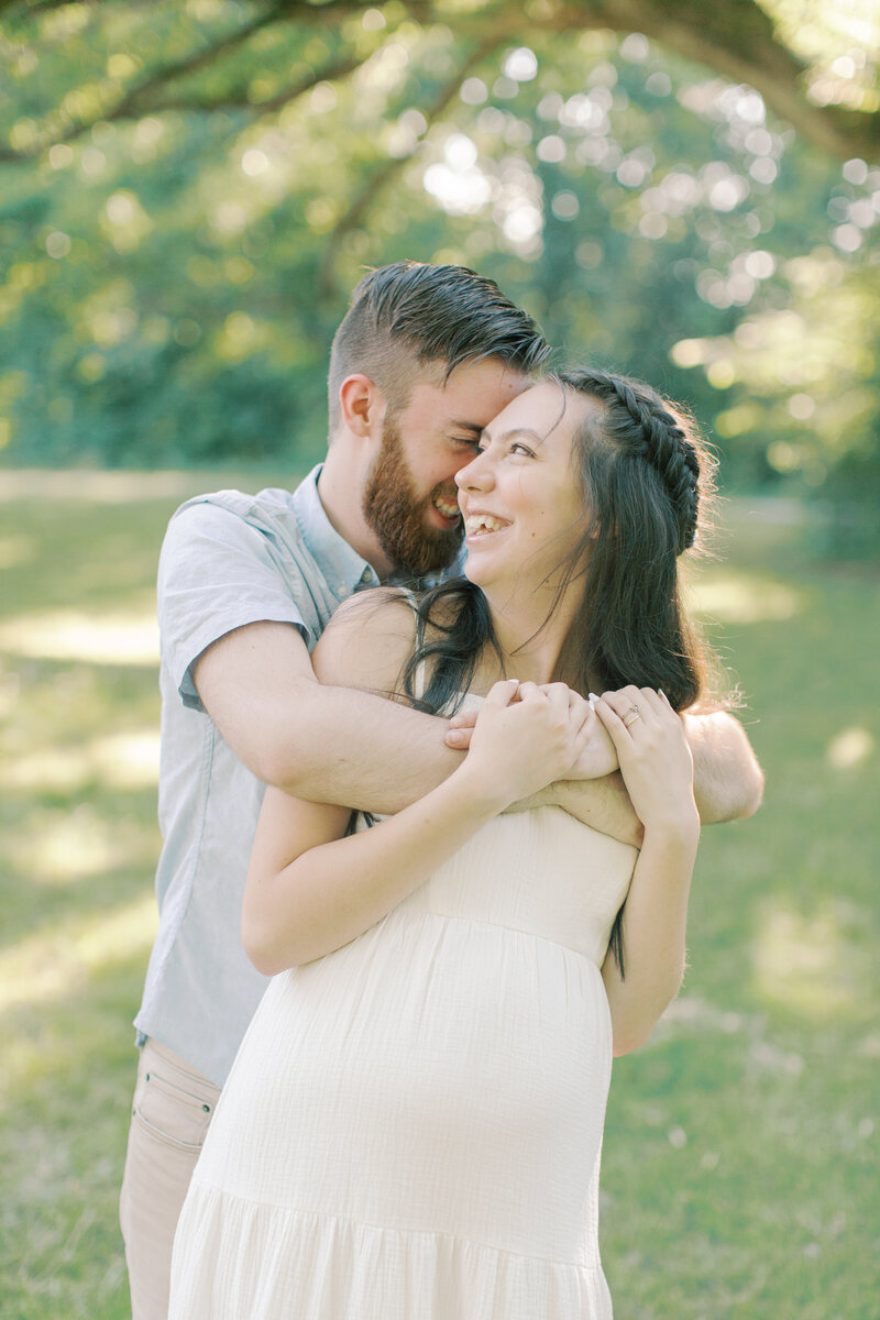 couple smiling and laughing