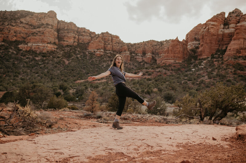 woman kicking