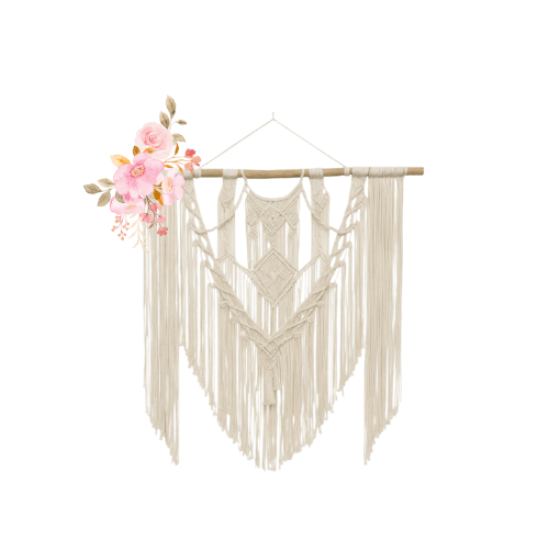 macrame wall hanging rental for party