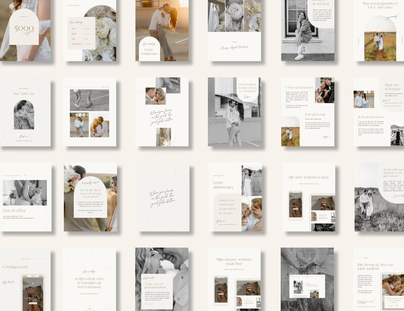 Neutrale Instagram templates voor fotografen Ivory Vines 13
