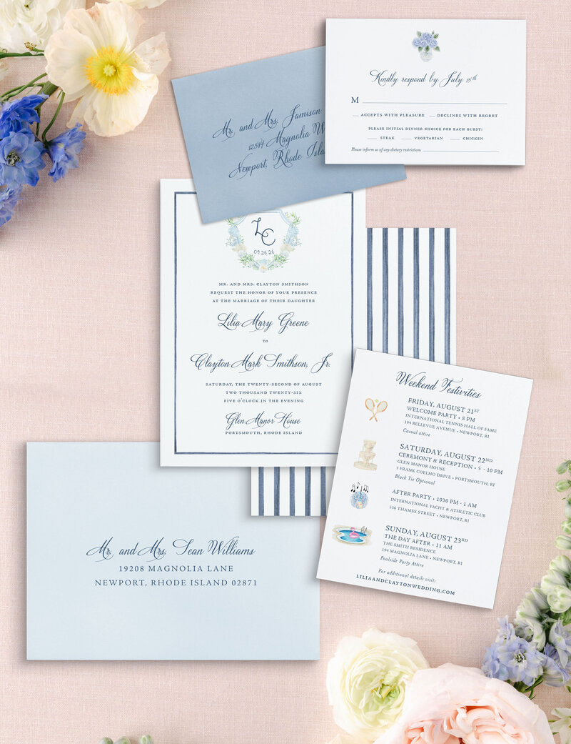 Watercolor-Crest-Invitation-Suite-RSVP-Envelope-Details-Card