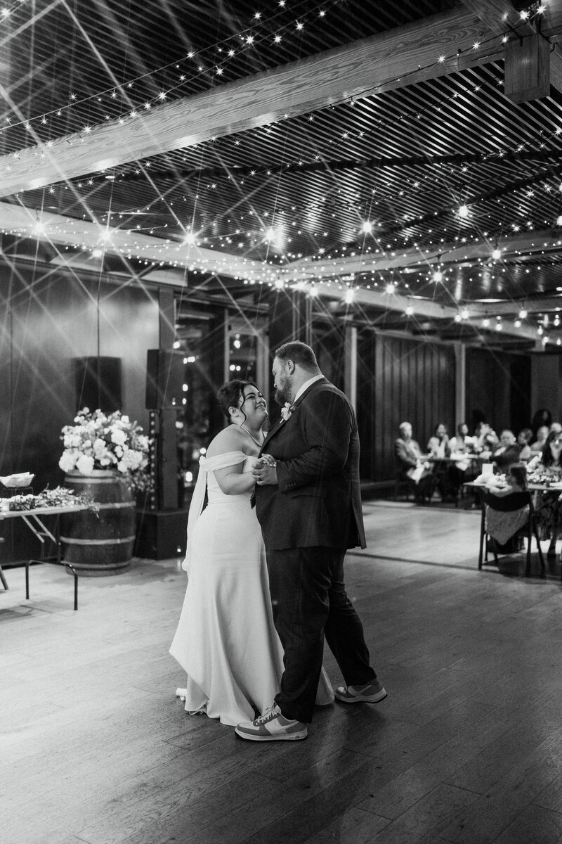 Couple enjoying their first dance at District Winery Wedding Venue in Washington DC
