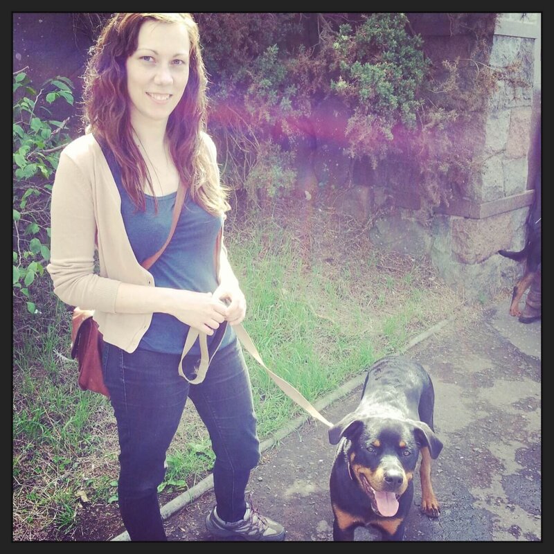 Ulrika Marwick and Stella the reactive Rottweiler