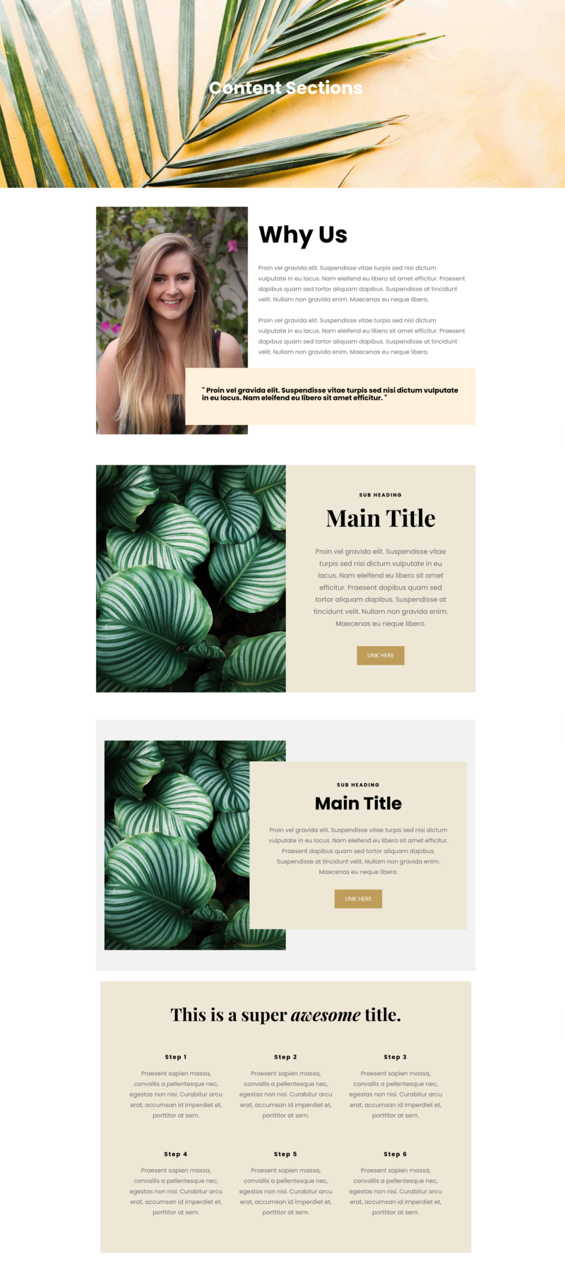 Code Snippets - Content Sections Part 1