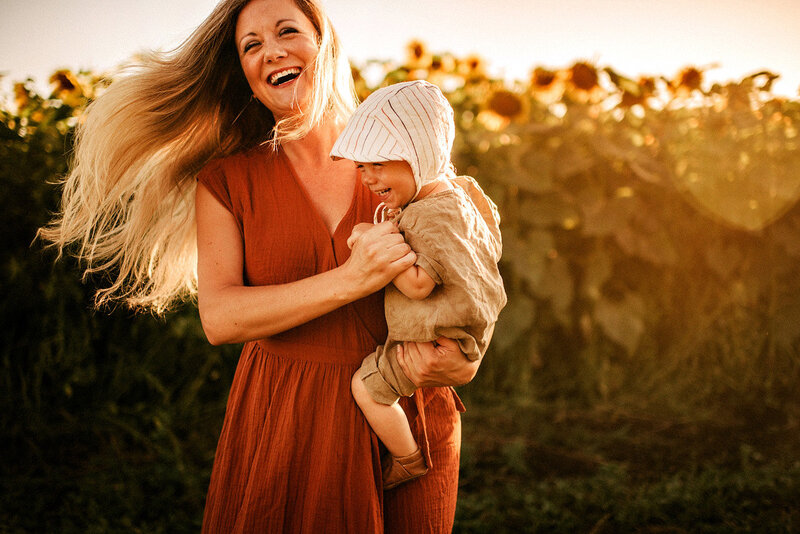 Motherhood Sunset Photoshoot